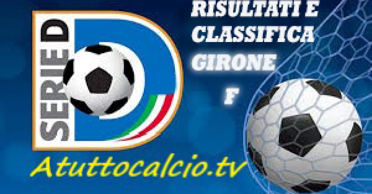 Risultati e marcatori del 24^ turno del girone F di Serie D, classifica aggiornata
