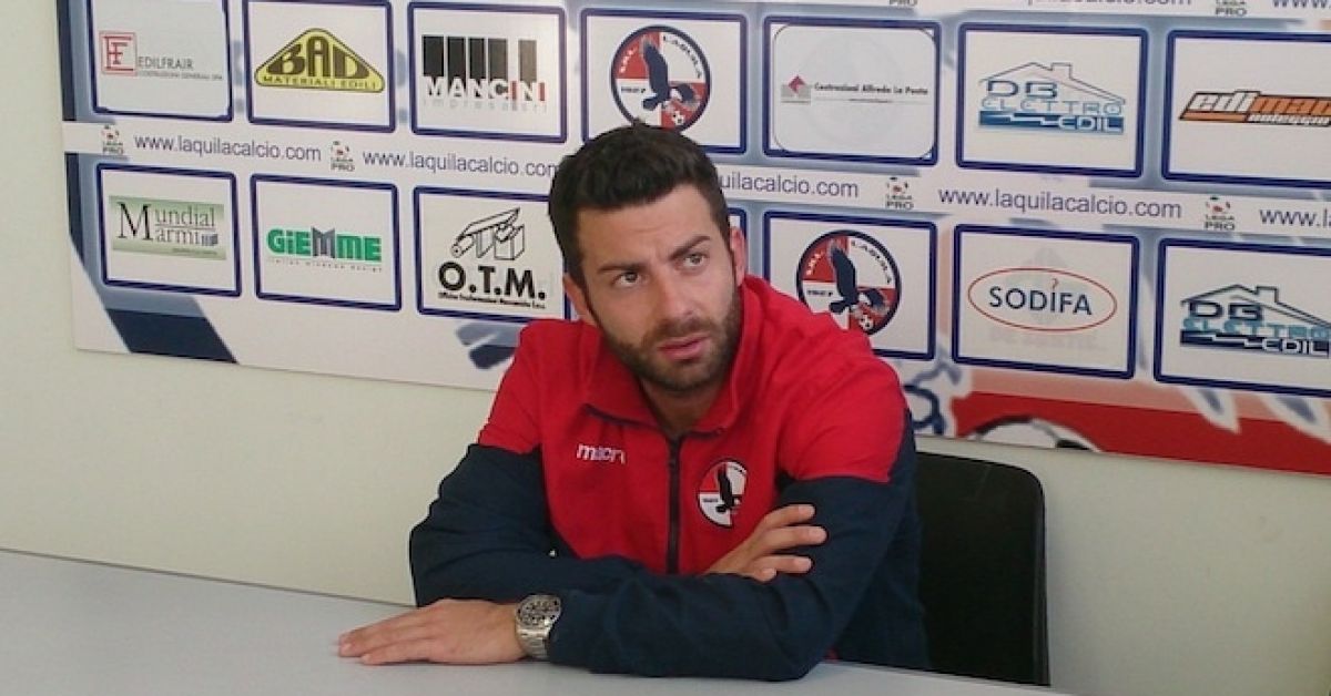 Mario Pacilli, attaccante dell'Aquila Calcio.