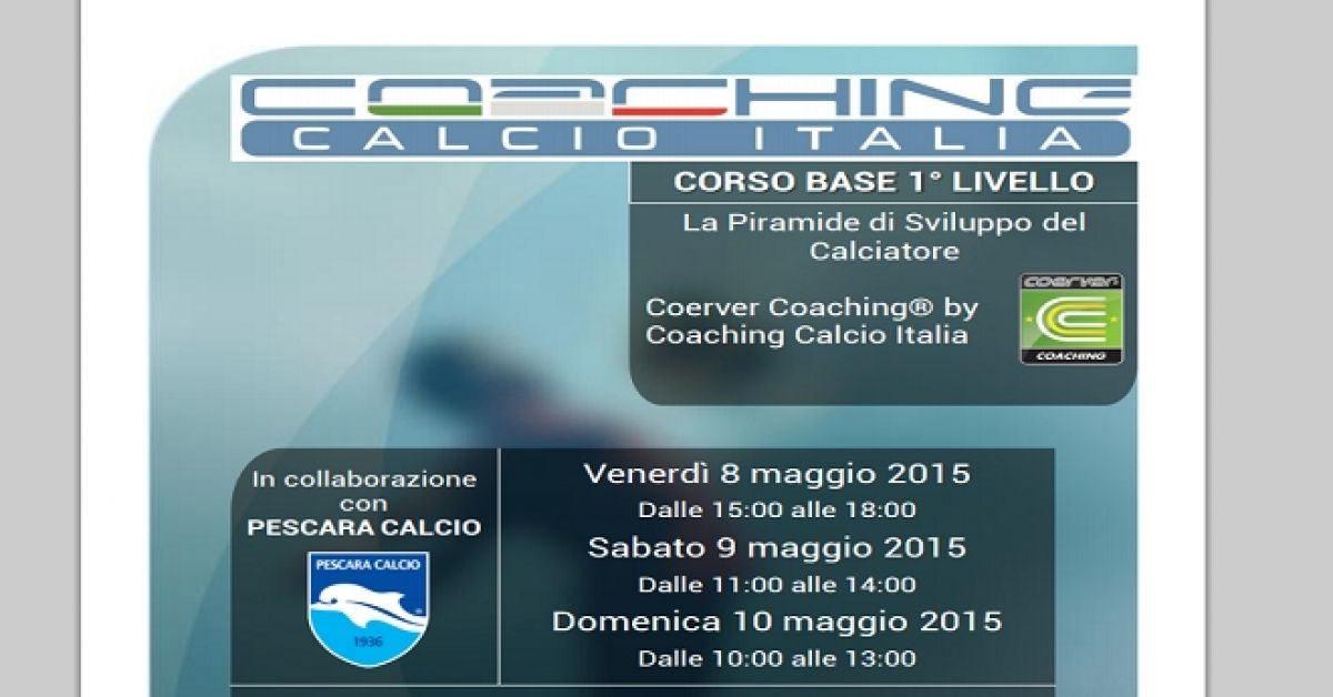 Coaching calcio Italia: al via il corso base di 1^livello