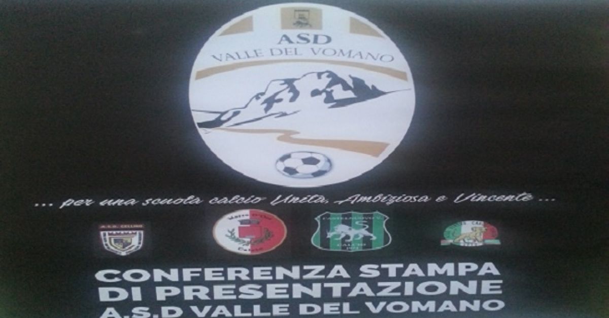 Presentata l'ASD Valle Del Vomano: crescita dei giovani e aggregazione al centro del progetto