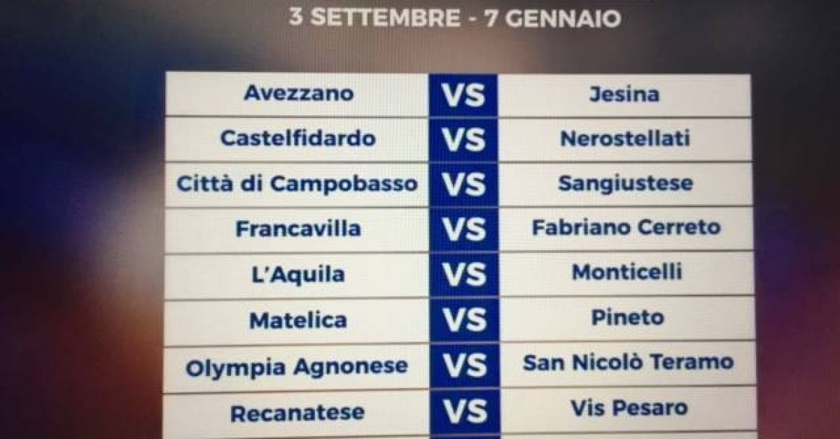 Serie D, girone F, ecco le giornate. L'Aquila- Monticelli sarà la prima