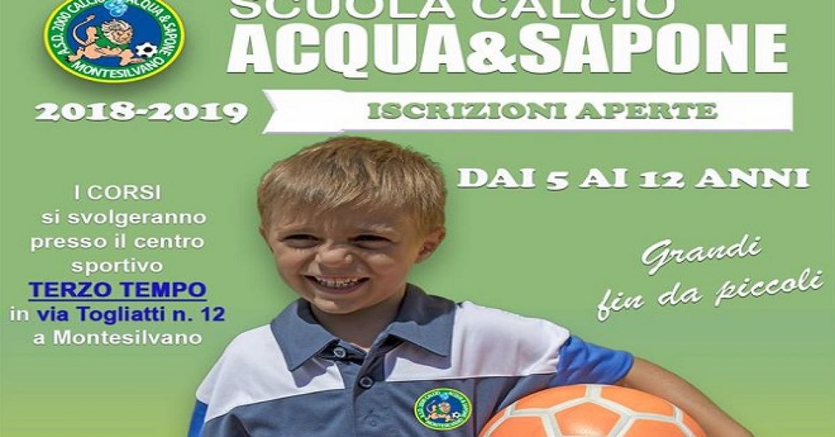 Nasce la Scuola Calcio Acqua&Sapone: aperte le iscrizioni