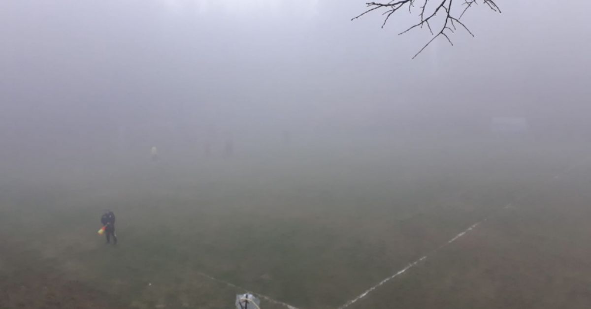 Nebbia sul campo dello United Majella