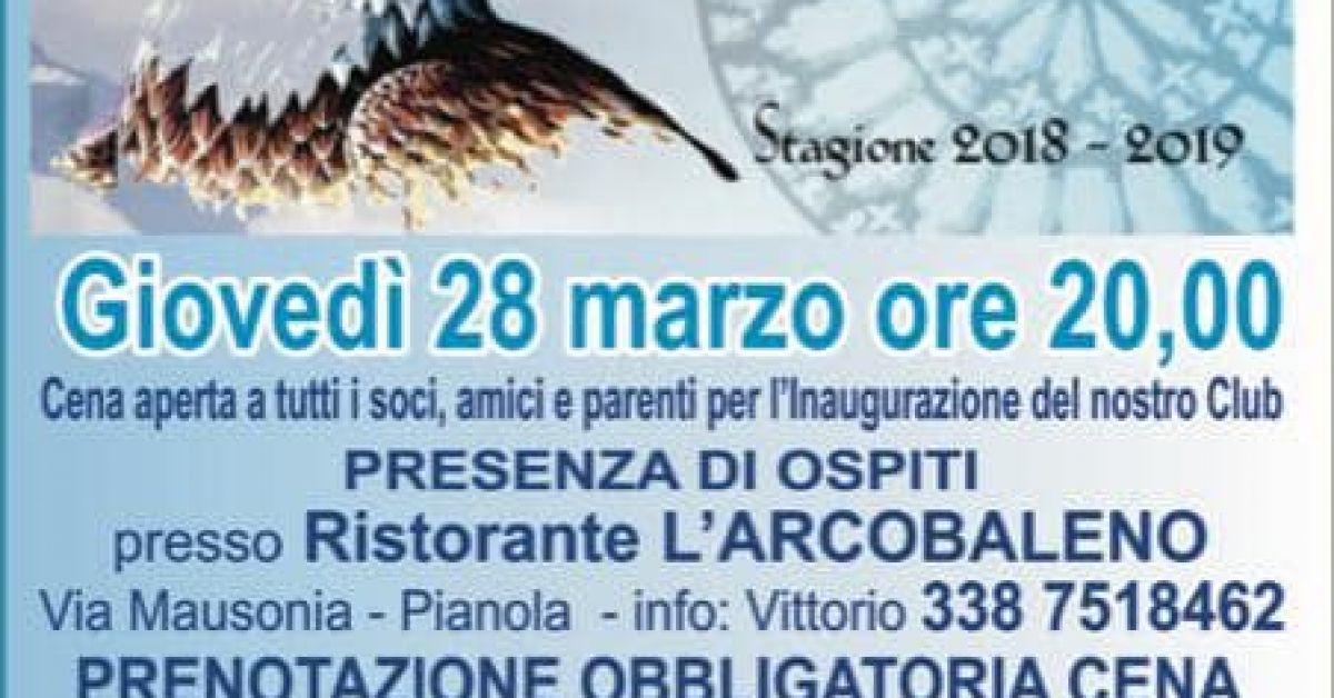 Giovedì 28 marzo, presentazione del Lazio Club L'Aquila