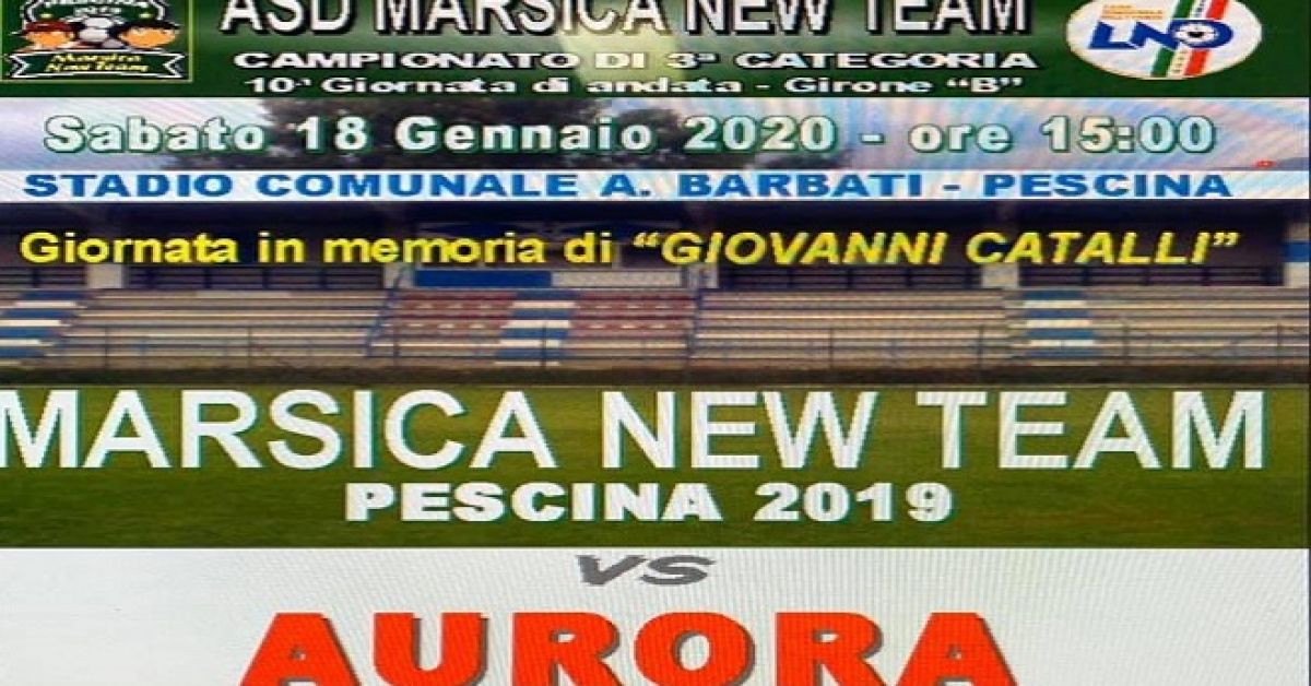 Terza B. Marsica New Team-Aurora Sulmona in ricordo di Giovanni Catalli