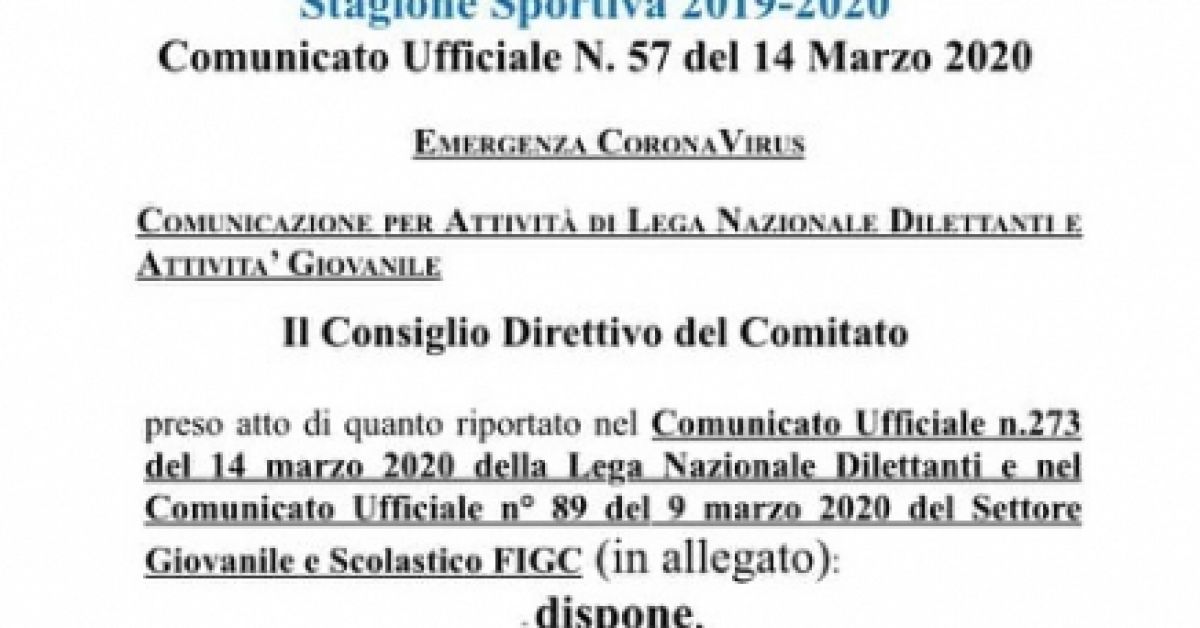 Comunicato Ufficiale apocrifo. La smentita del Comitato Regionale Abruzzo