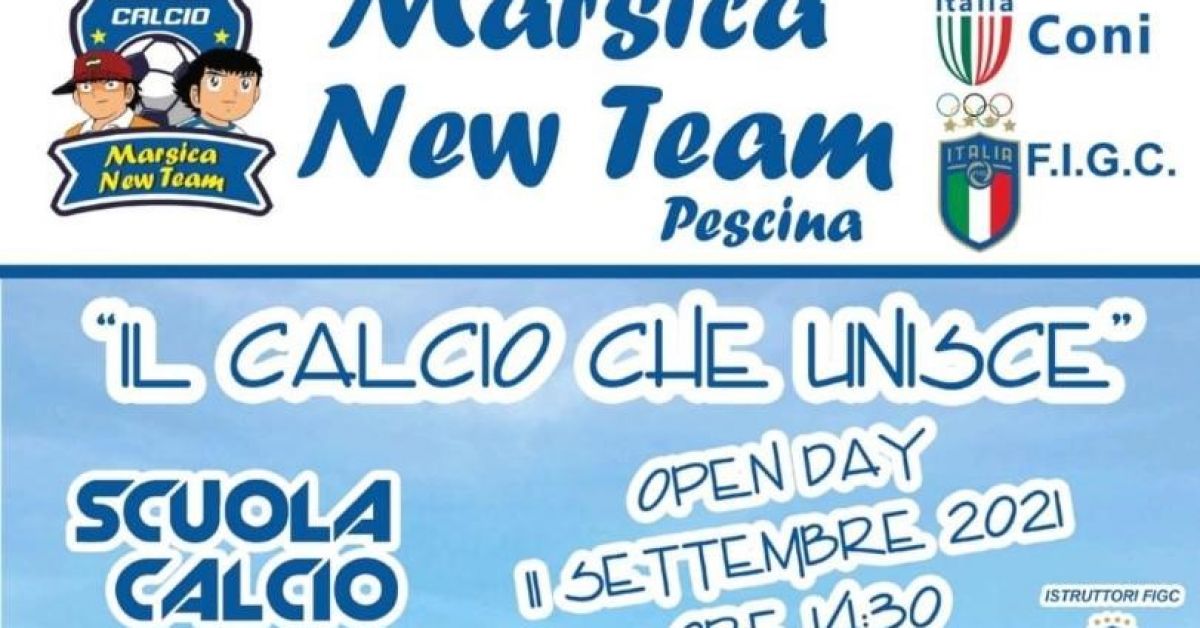 Domani a Pescina campo 'Barbati': open day della Marsica New Team