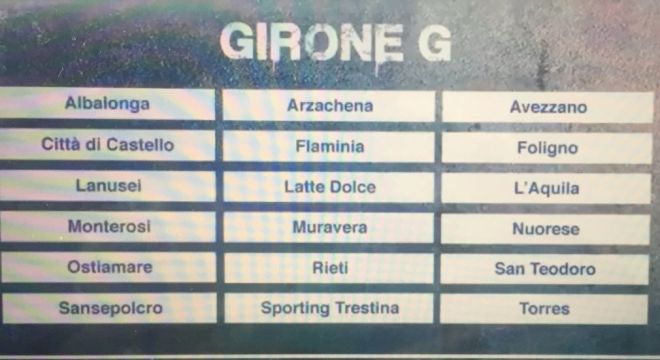 Serie D. Ufficializzati i gironi. L'Aquila e Avezzano nel girone G