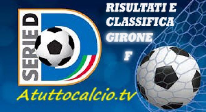 Risultati e marcatori del 20^ turno del girone F di Serie D, classifica aggiornata