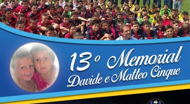 Memorial 'Davide e Matteo Cinque': sabato 11 maggio la 13°edizione